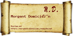 Morgent Domicián névjegykártya